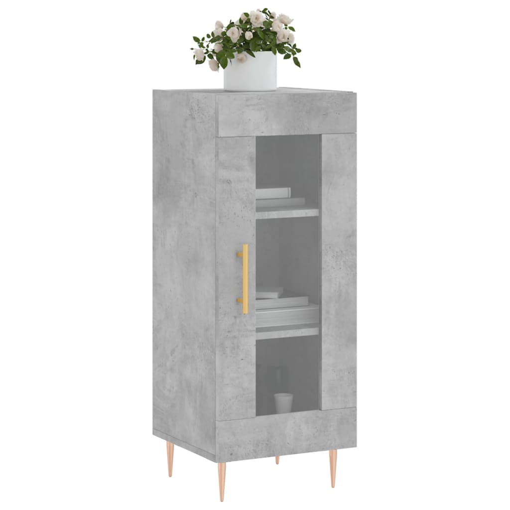 vidaXL Szafka, szarość betonu, 34,5x34x90 cm, materiał drewnopochodny