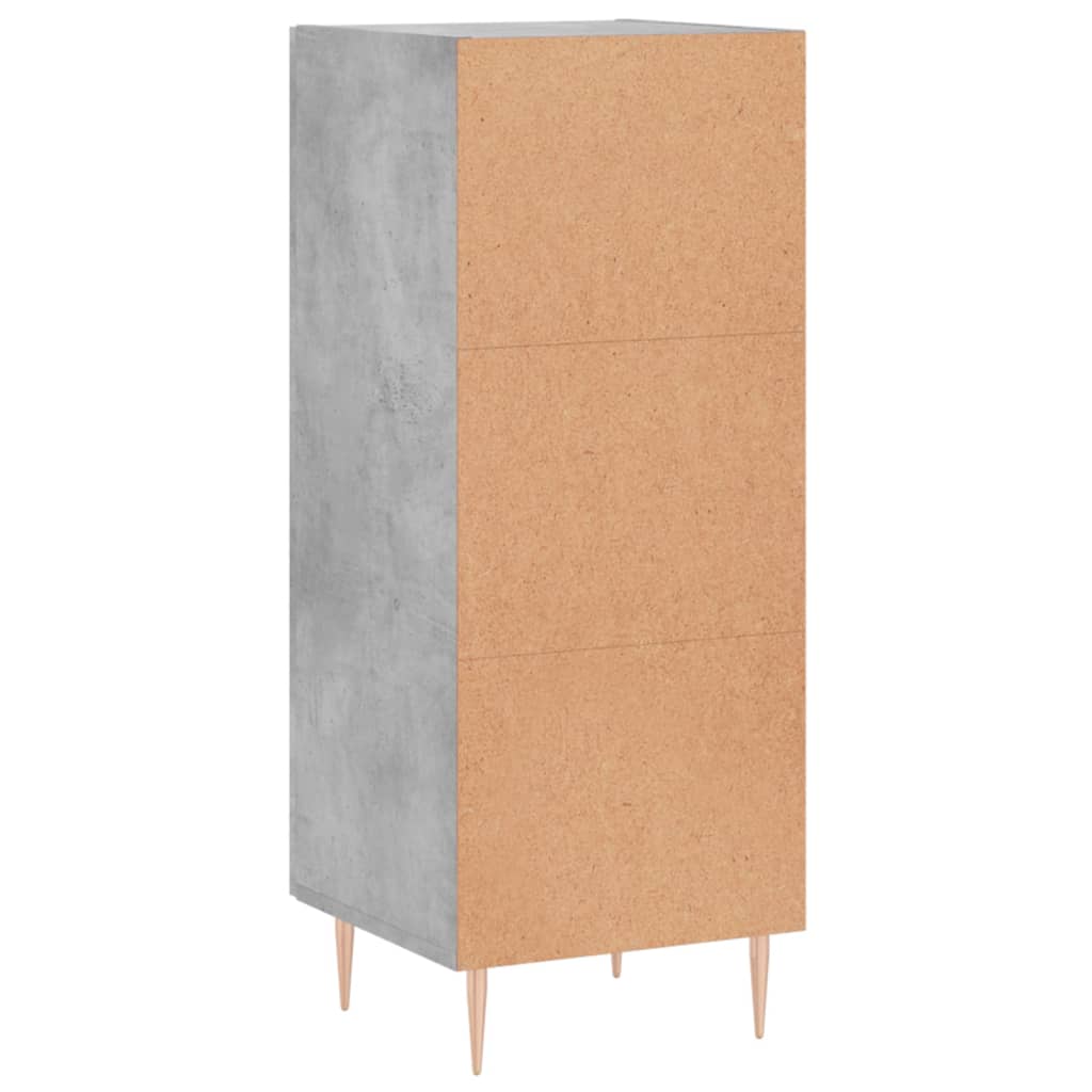 vidaXL Szafka, szarość betonu, 34,5x34x90 cm, materiał drewnopochodny