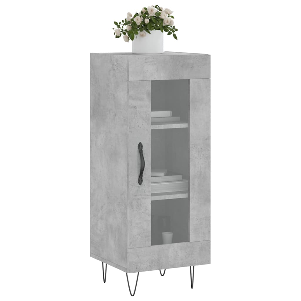 vidaXL Szafka, szarość betonu, 34,5x34x90 cm, materiał drewnopochodny