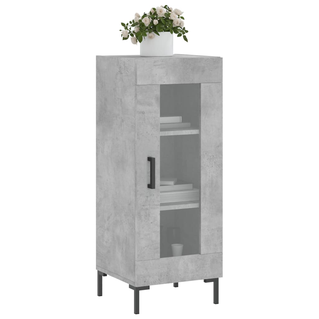 vidaXL Szafka, szarość betonu, 34,5x34x90 cm, materiał drewnopochodny
