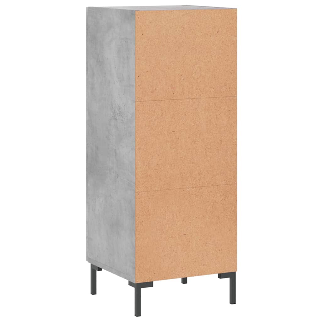 vidaXL Szafka, szarość betonu, 34,5x34x90 cm, materiał drewnopochodny