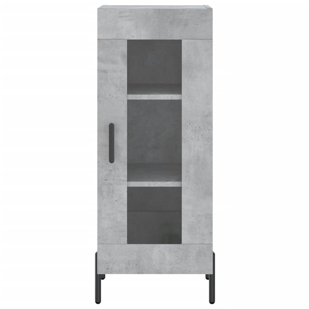 vidaXL Szafka, szarość betonu, 34,5x34x90 cm, materiał drewnopochodny