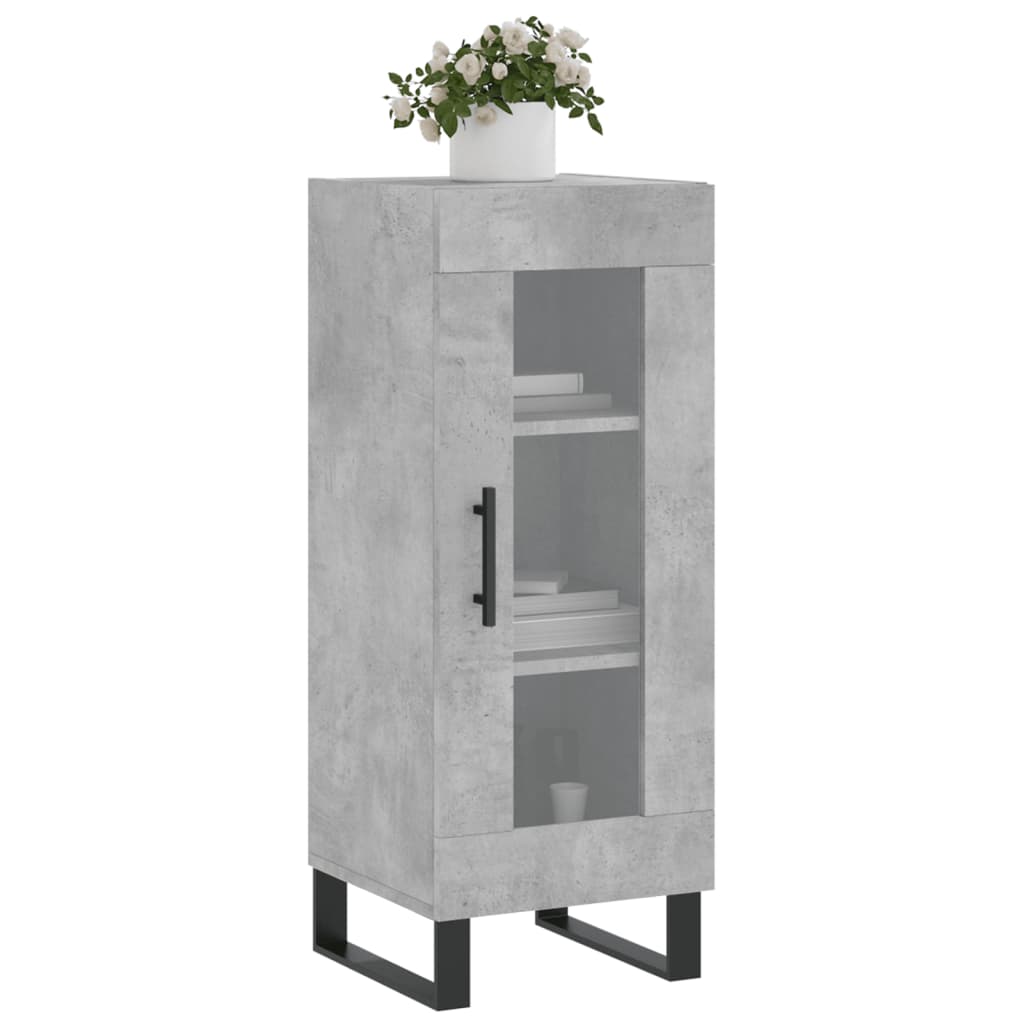 vidaXL Szafka, szarość betonu, 34,5x34x90 cm, materiał drewnopochodny