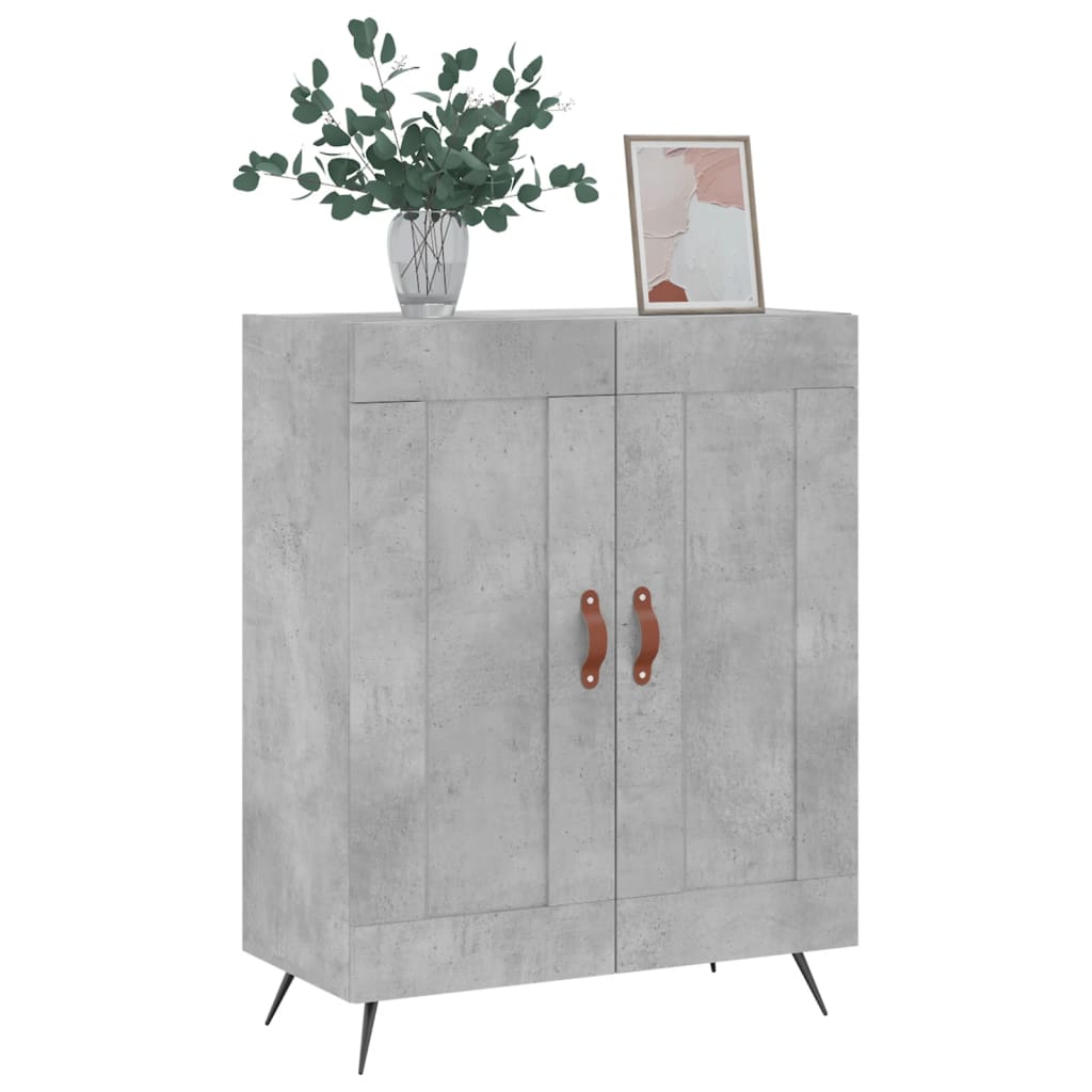 vidaXL Szafka, szarość betonu, 69,5x34x90 cm, materiał drewnopochodny