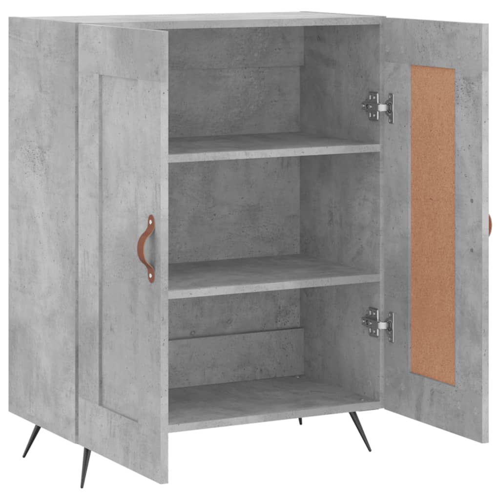 vidaXL Szafka, szarość betonu, 69,5x34x90 cm, materiał drewnopochodny