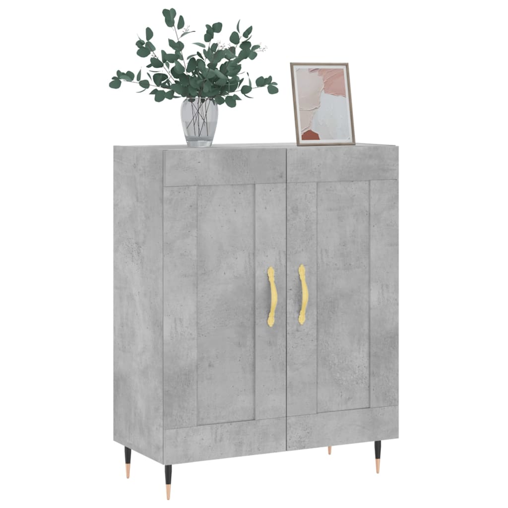 vidaXL Szafka, szarość betonu, 69,5x34x90 cm, materiał drewnopochodny