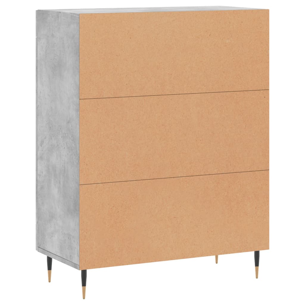 vidaXL Szafka, szarość betonu, 69,5x34x90 cm, materiał drewnopochodny