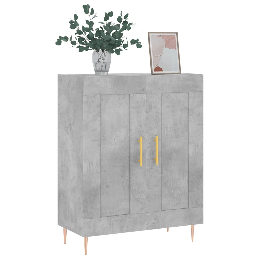 vidaXL Szafka, szarość betonu, 69,5x34x90 cm, materiał drewnopochodny