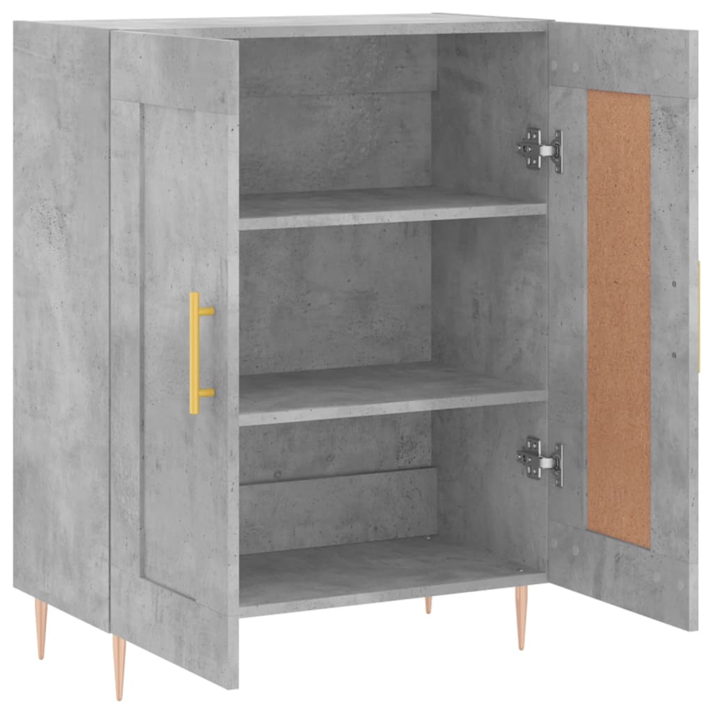 vidaXL Szafka, szarość betonu, 69,5x34x90 cm, materiał drewnopochodny