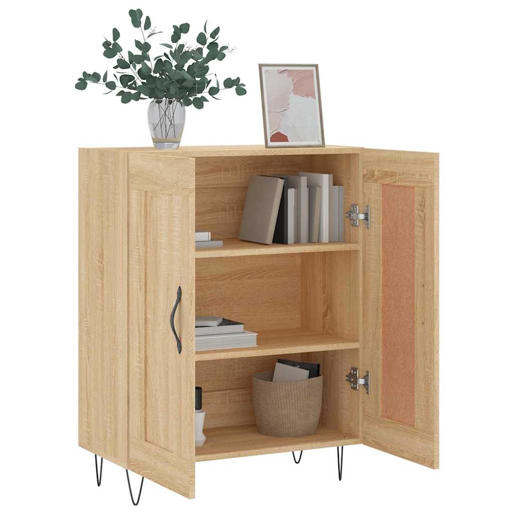 vidaXL Szafka, dąb sonoma, 69,5x34x90 cm, materiał drewnopochodny