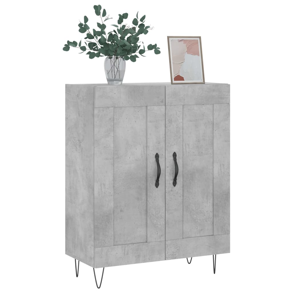 vidaXL Szafka, szarość betonu, 69,5x34x90 cm, materiał drewnopochodny