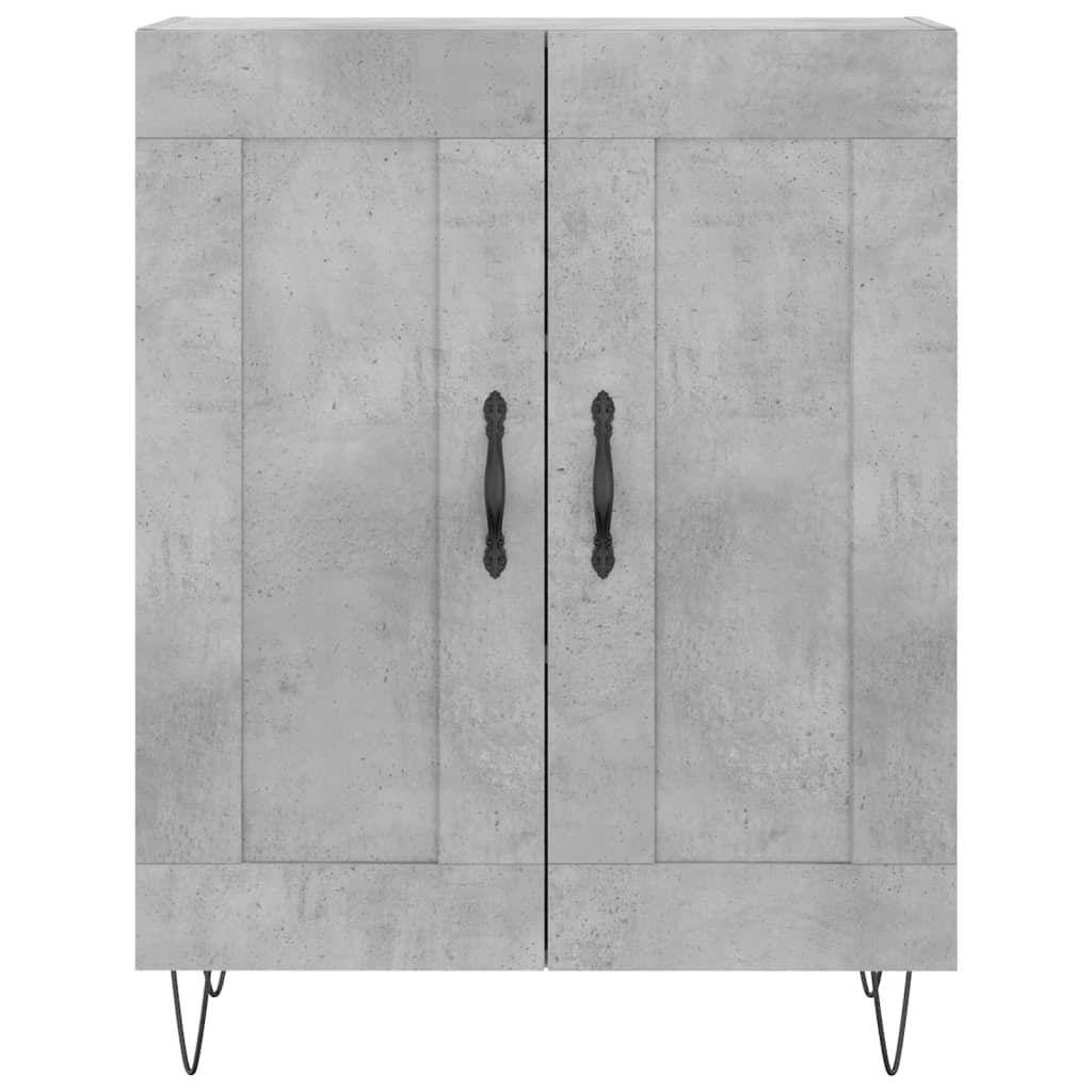 vidaXL Szafka, szarość betonu, 69,5x34x90 cm, materiał drewnopochodny
