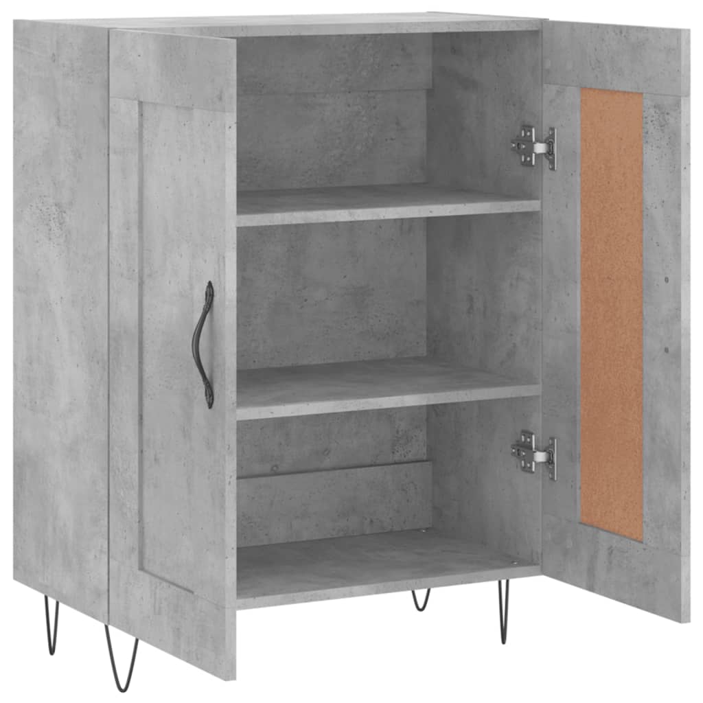 vidaXL Szafka, szarość betonu, 69,5x34x90 cm, materiał drewnopochodny