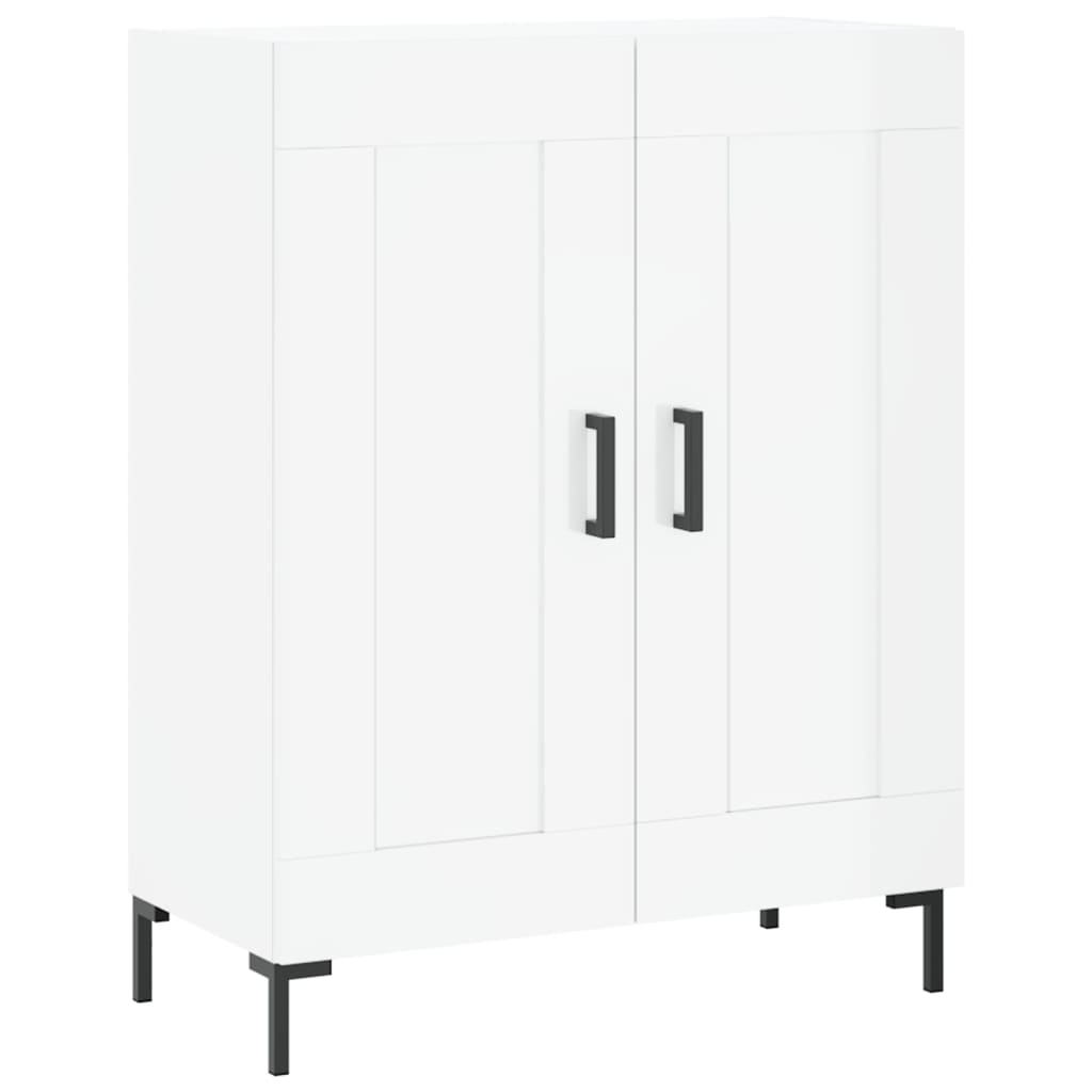 vidaXL Szafka, biała, połysk, 69,5x34x90 cm, materiał drewnopochodny