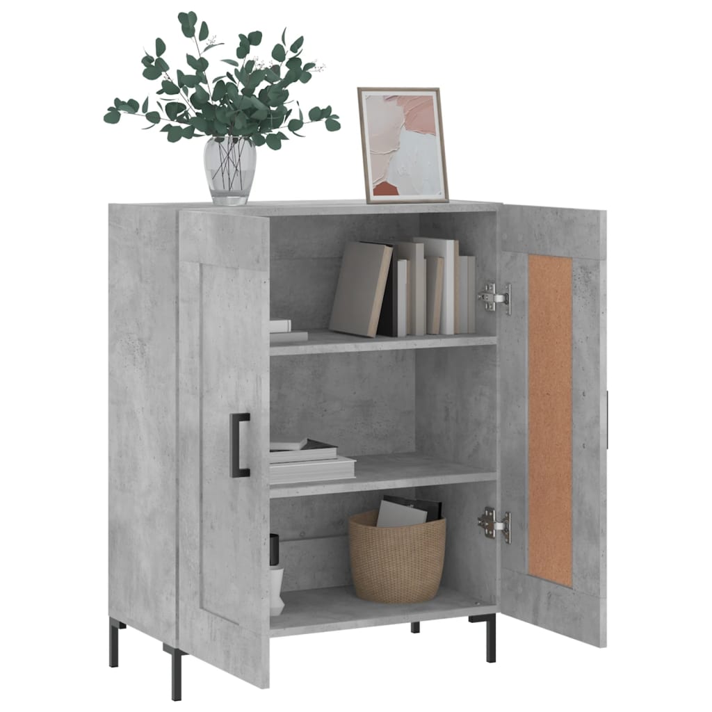 vidaXL Szafka, szarość betonu, 69,5x34x90 cm, materiał drewnopochodny