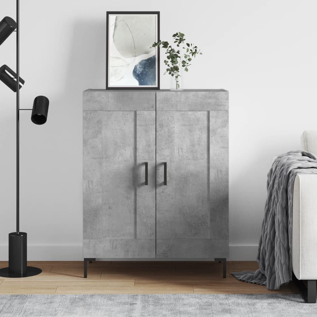 vidaXL Szafka, szarość betonu, 69,5x34x90 cm, materiał drewnopochodny