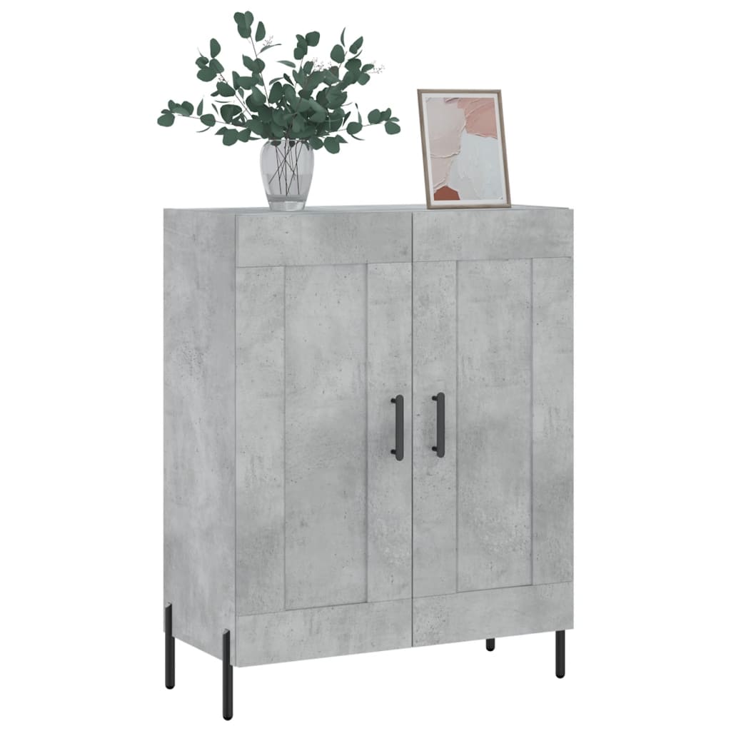 vidaXL Szafka, szarość betonu, 69,5x34x90 cm, materiał drewnopochodny