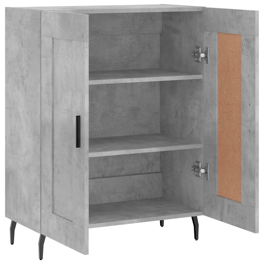 vidaXL Szafka, szarość betonu, 69,5x34x90 cm, materiał drewnopochodny