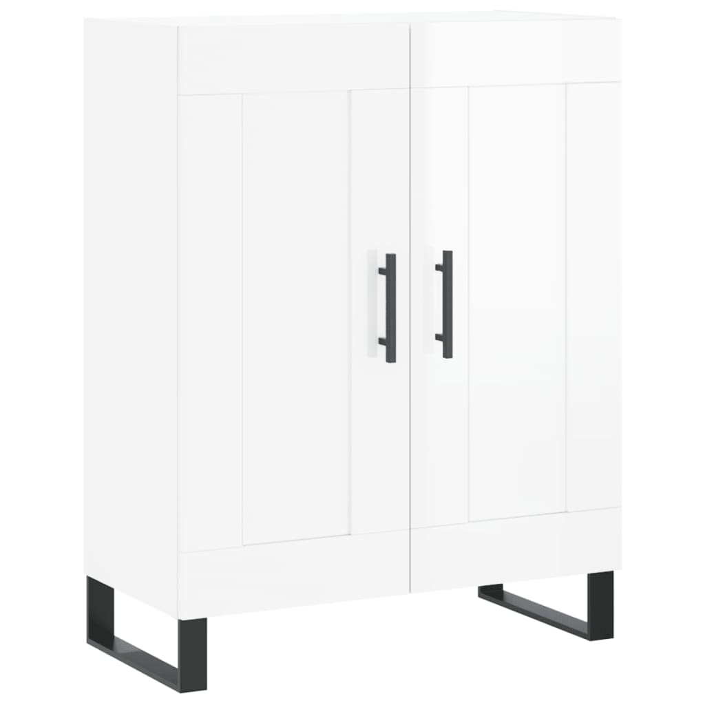 vidaXL Szafka, biała, połysk, 69,5x34x90 cm, materiał drewnopochodny