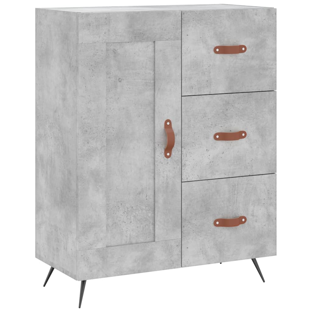 vidaXL Szafka, szarość betonu, 69,5x34x90 cm, materiał drewnopochodny