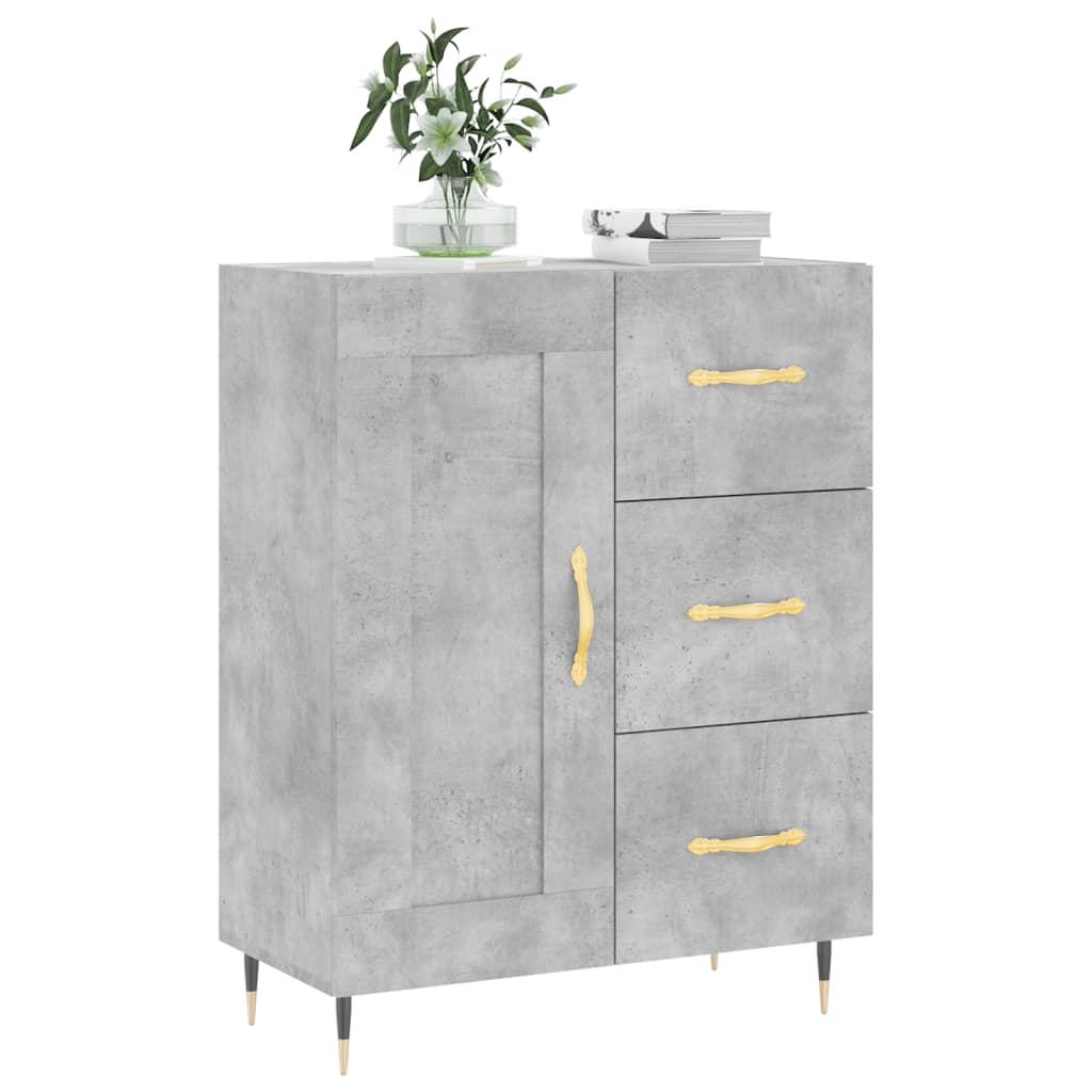 vidaXL Szafka, szarość betonu, 69,5x34x90 cm, materiał drewnopochodny