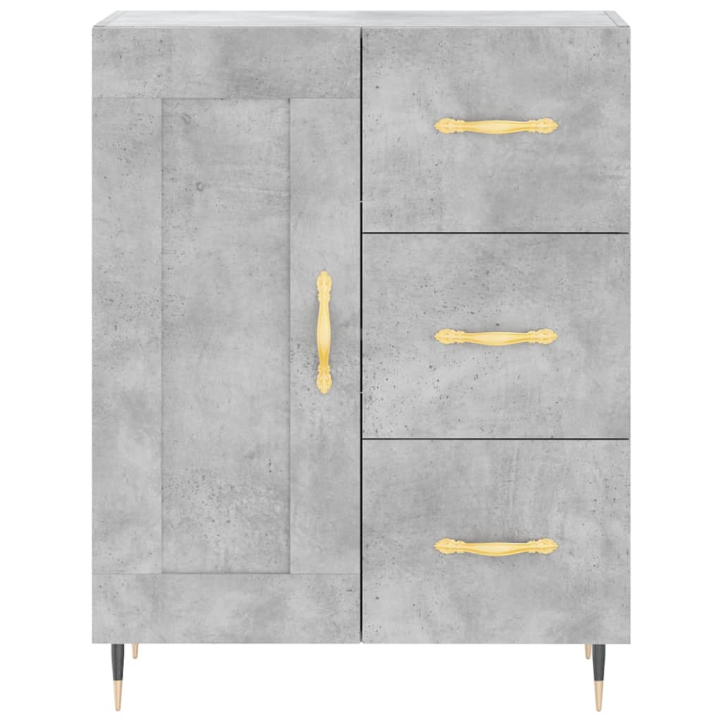 vidaXL Szafka, szarość betonu, 69,5x34x90 cm, materiał drewnopochodny