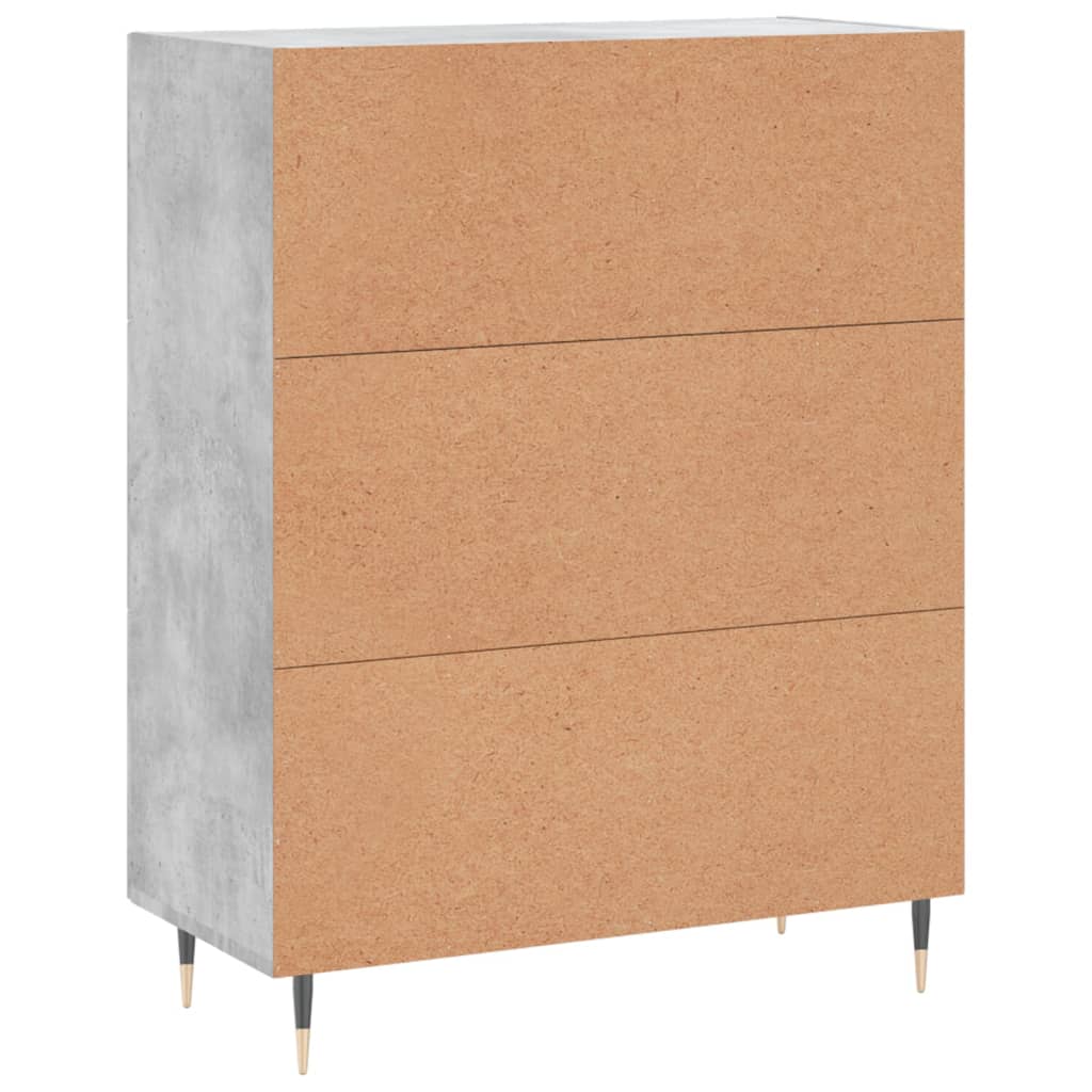 vidaXL Szafka, szarość betonu, 69,5x34x90 cm, materiał drewnopochodny