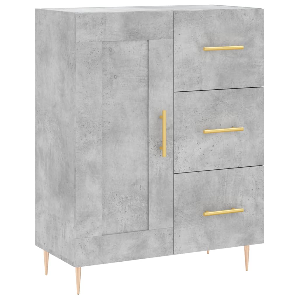 vidaXL Szafka, szarość betonu, 69,5x34x90 cm, materiał drewnopochodny