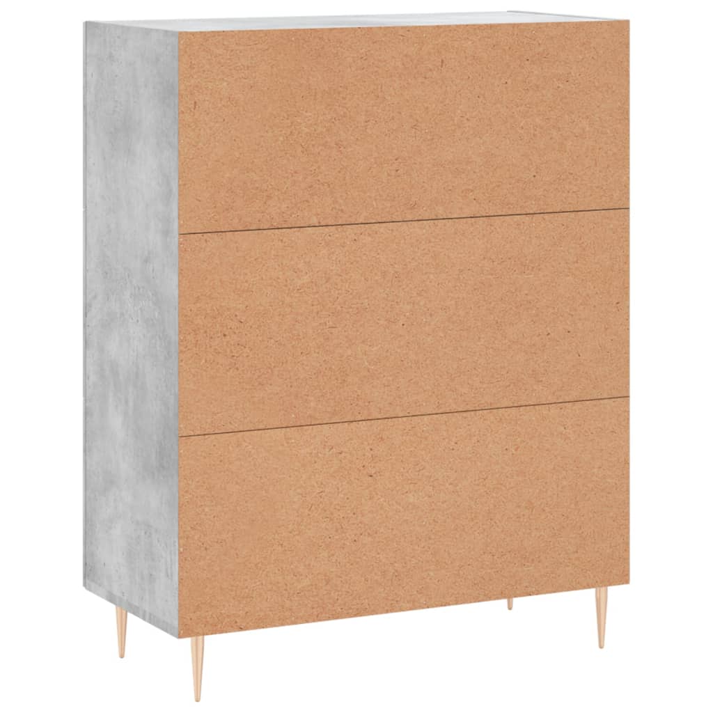 vidaXL Szafka, szarość betonu, 69,5x34x90 cm, materiał drewnopochodny