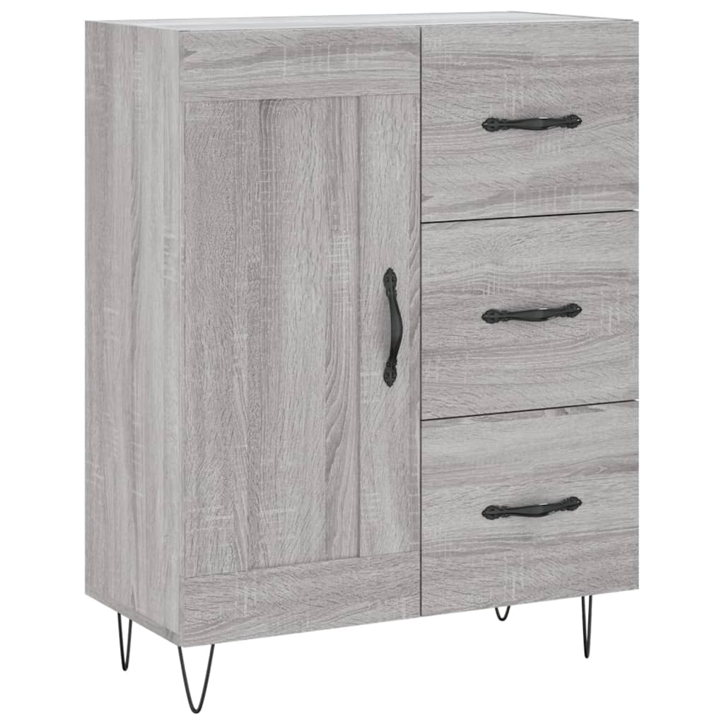 vidaXL Szafka, szary dąb sonoma, 69,5x34x90cm, materiał drewnopochodny