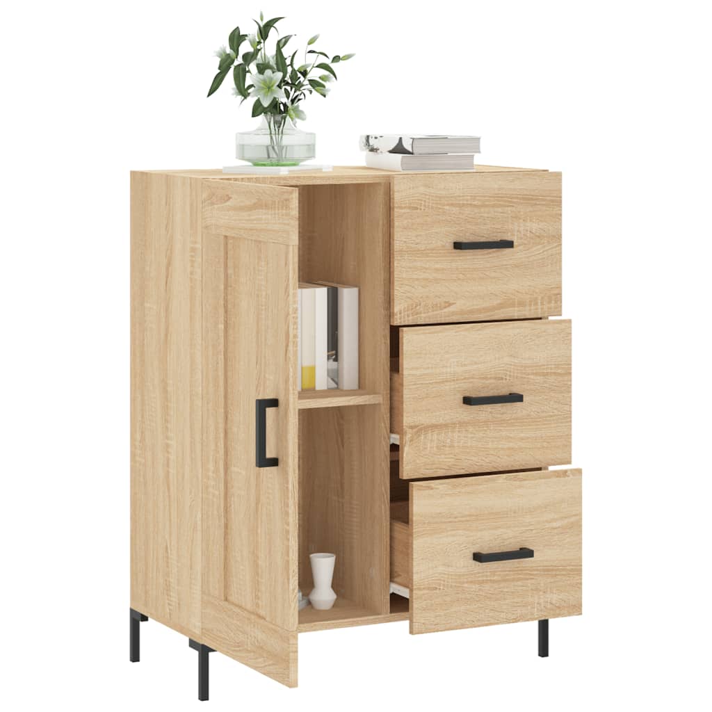 vidaXL Szafka, dąb sonoma, 69,5x34x90 cm, materiał drewnopochodny