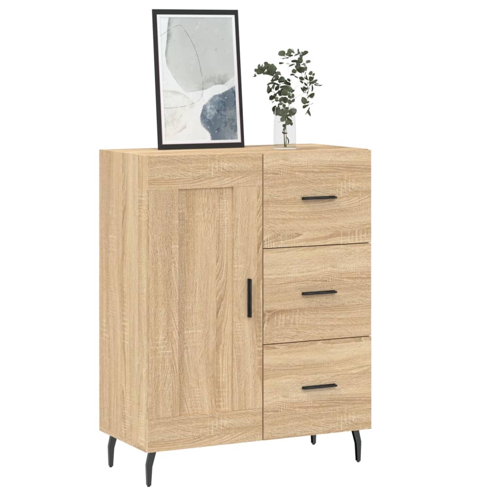 vidaXL Szafka, dąb sonoma, 69,5x34x90 cm, materiał drewnopochodny