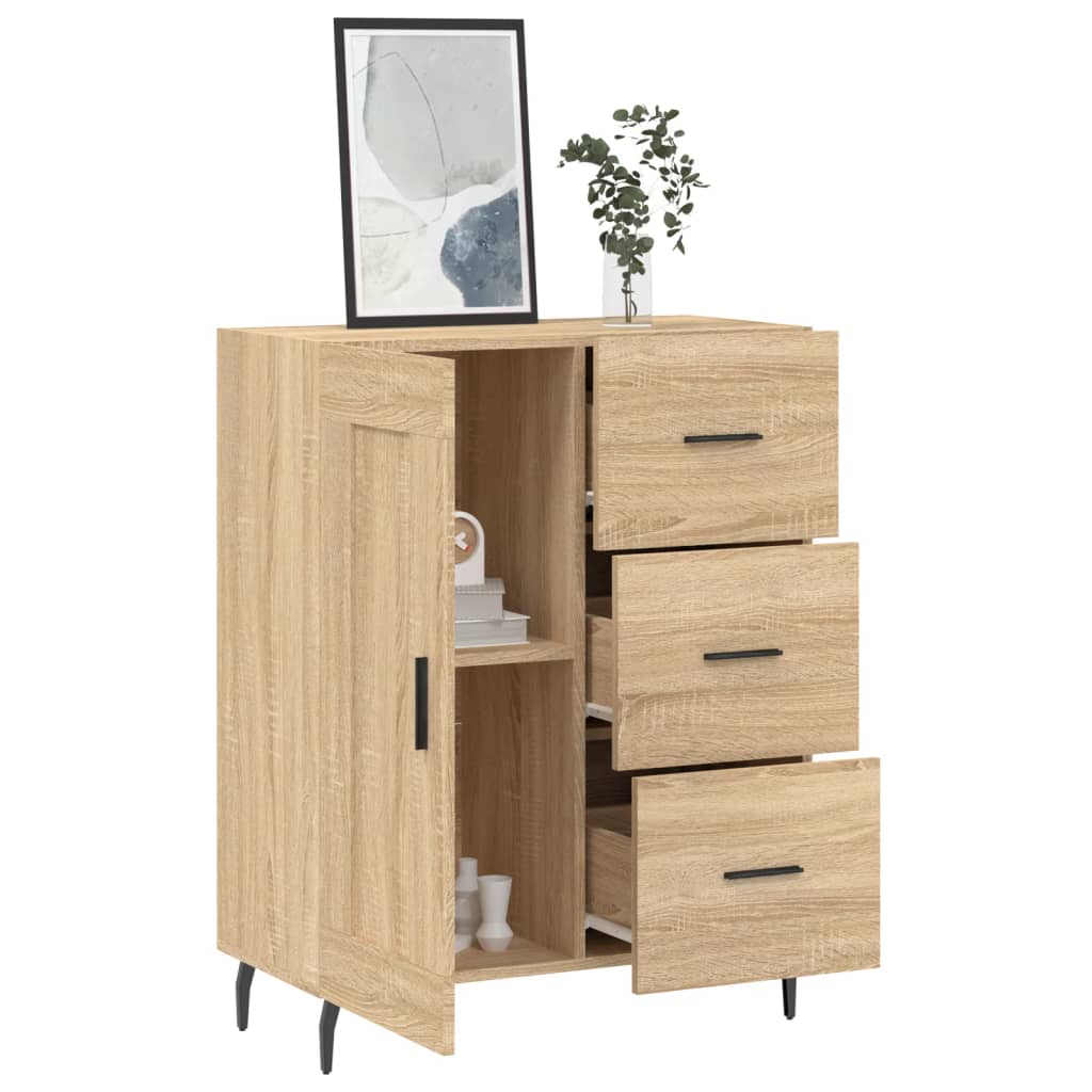 vidaXL Szafka, dąb sonoma, 69,5x34x90 cm, materiał drewnopochodny