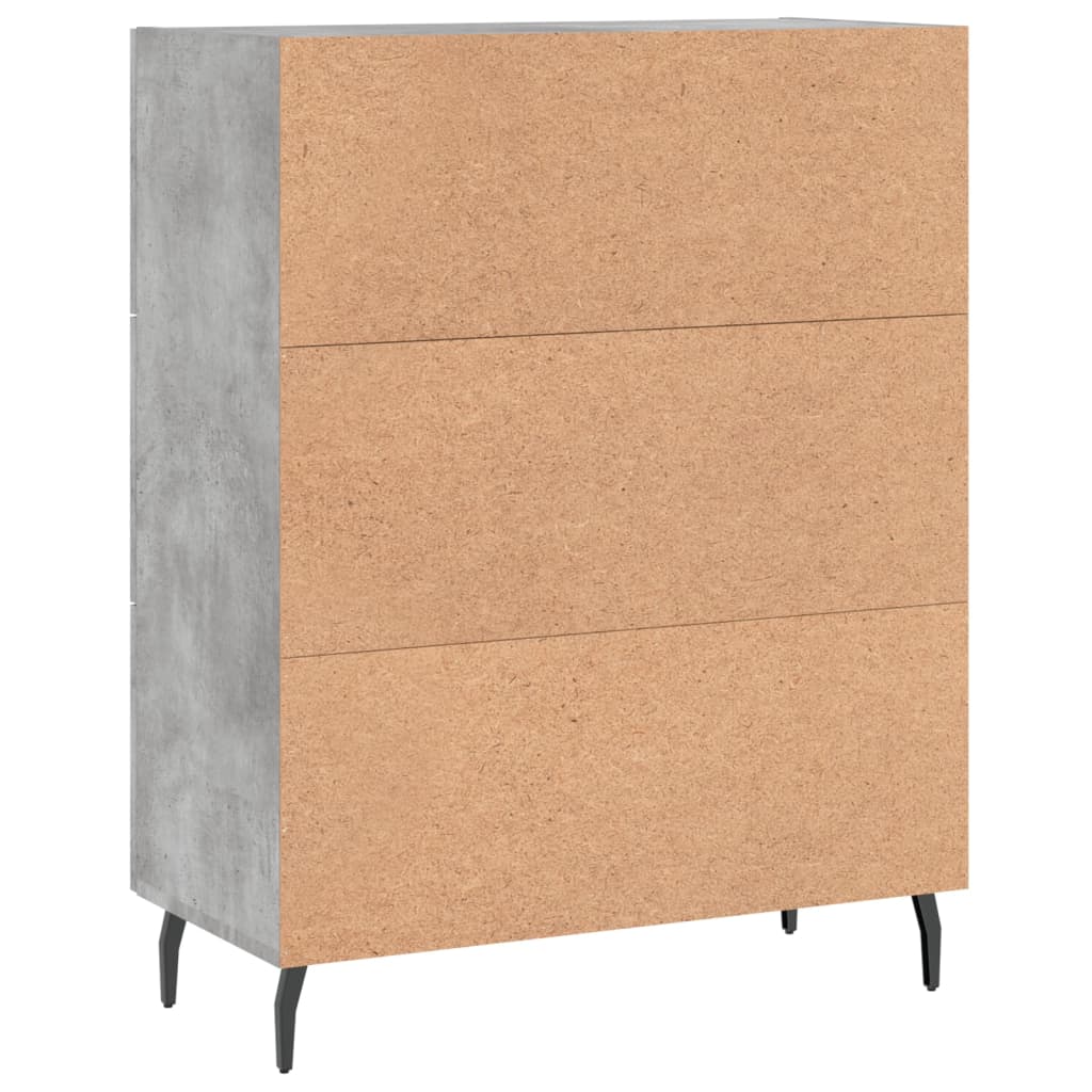 vidaXL Szafka, szarość betonu, 69,5x34x90 cm, materiał drewnopochodny