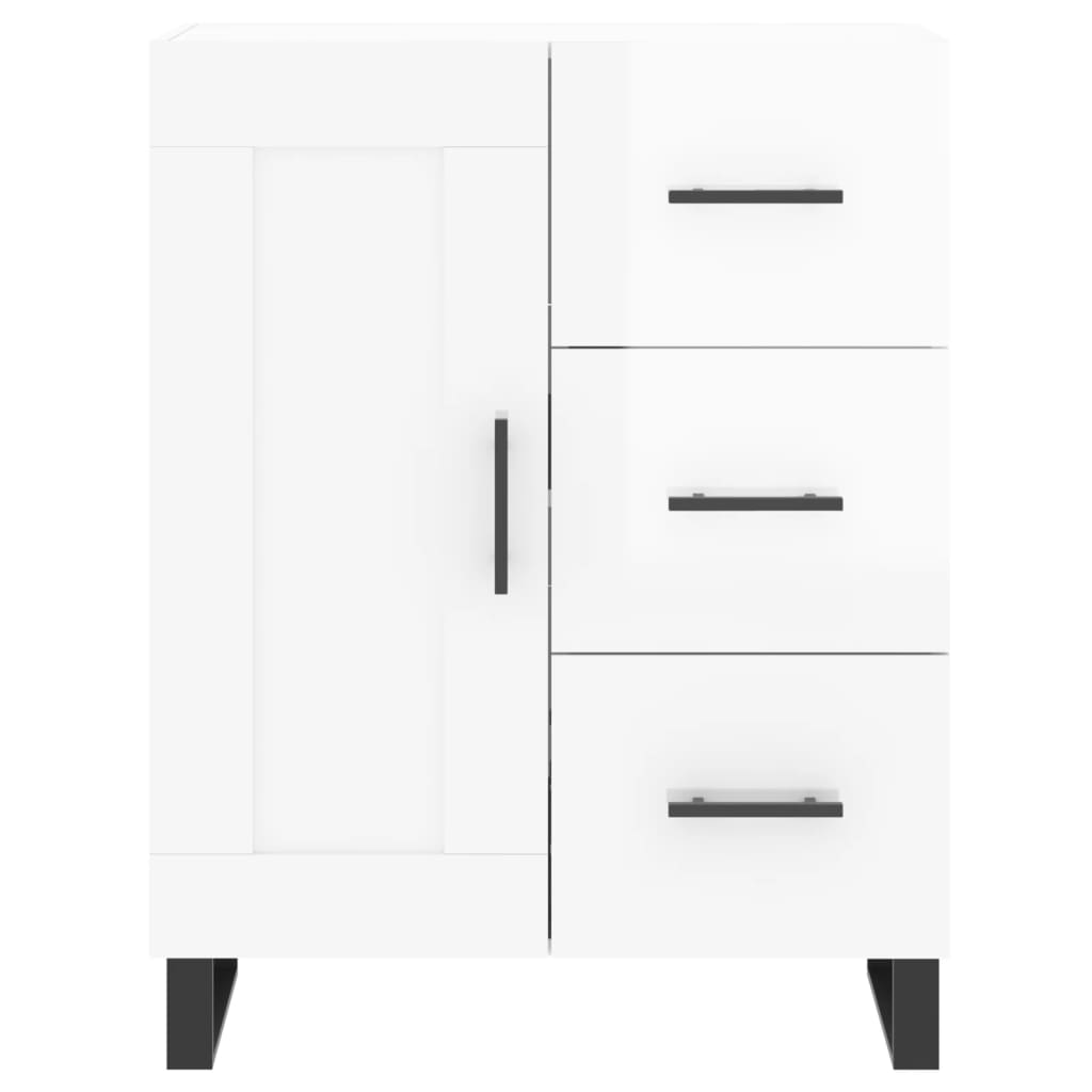 vidaXL Szafka, biała, połysk, 69,5x34x90 cm, materiał drewnopochodny