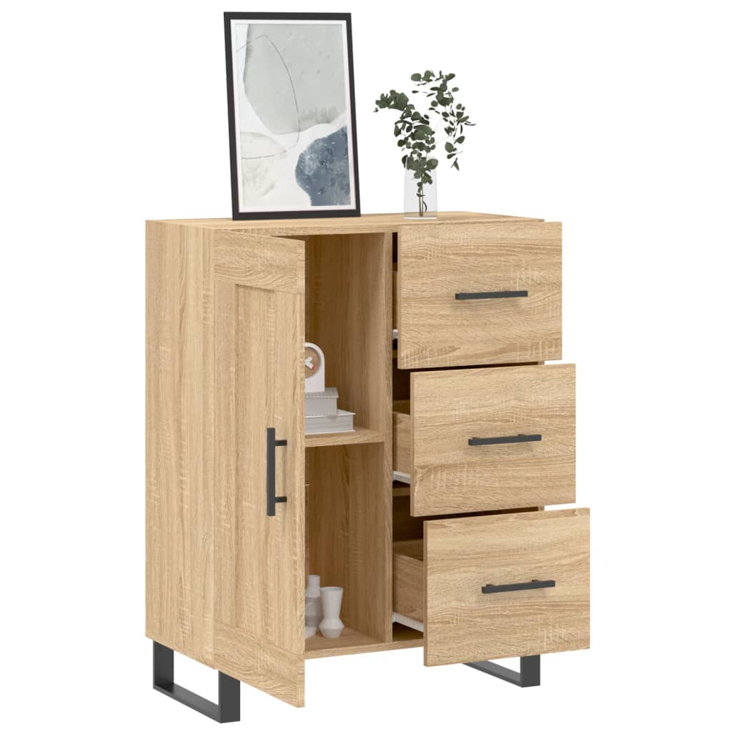 vidaXL Szafka, dąb sonoma, 69,5x34x90 cm, materiał drewnopochodny