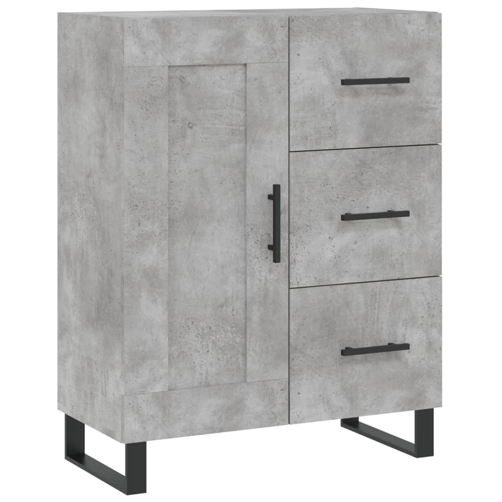 vidaXL Szafka, szarość betonu, 69,5x34x90 cm, materiał drewnopochodny
