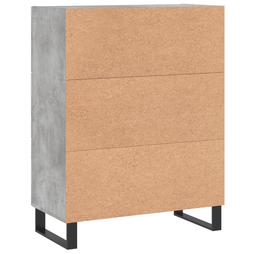 vidaXL Szafka, szarość betonu, 69,5x34x90 cm, materiał drewnopochodny
