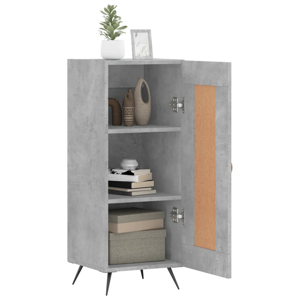 vidaXL Szafka, szarość betonu, 34,5x34x90 cm, materiał drewnopochodny