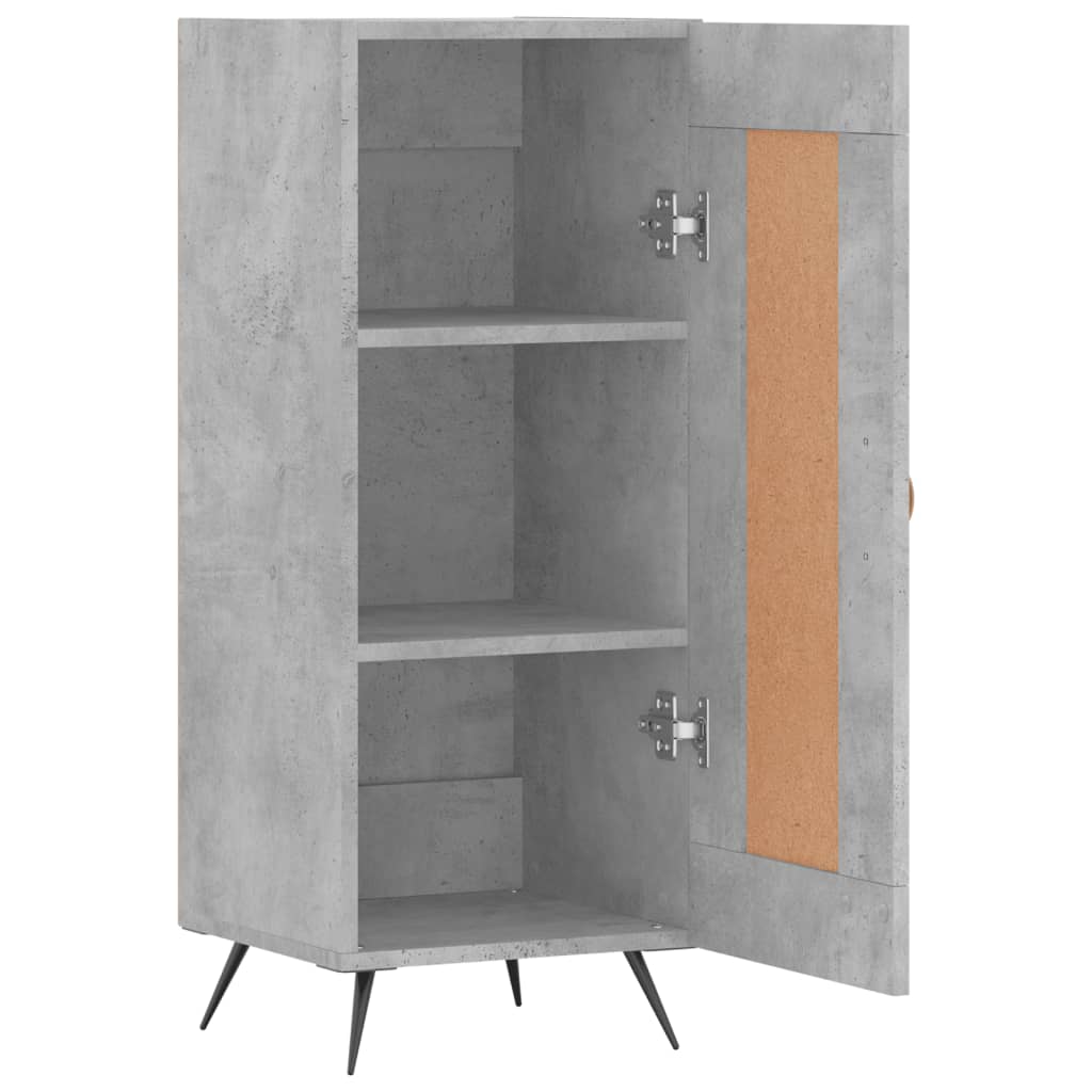 vidaXL Szafka, szarość betonu, 34,5x34x90 cm, materiał drewnopochodny