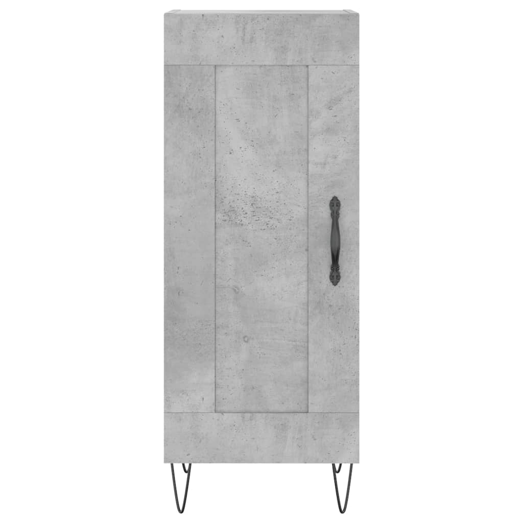 vidaXL Szafka, szarość betonu, 34,5x34x90 cm, materiał drewnopochodny