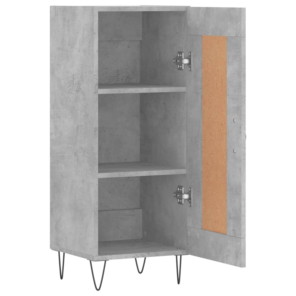 vidaXL Szafka, szarość betonu, 34,5x34x90 cm, materiał drewnopochodny