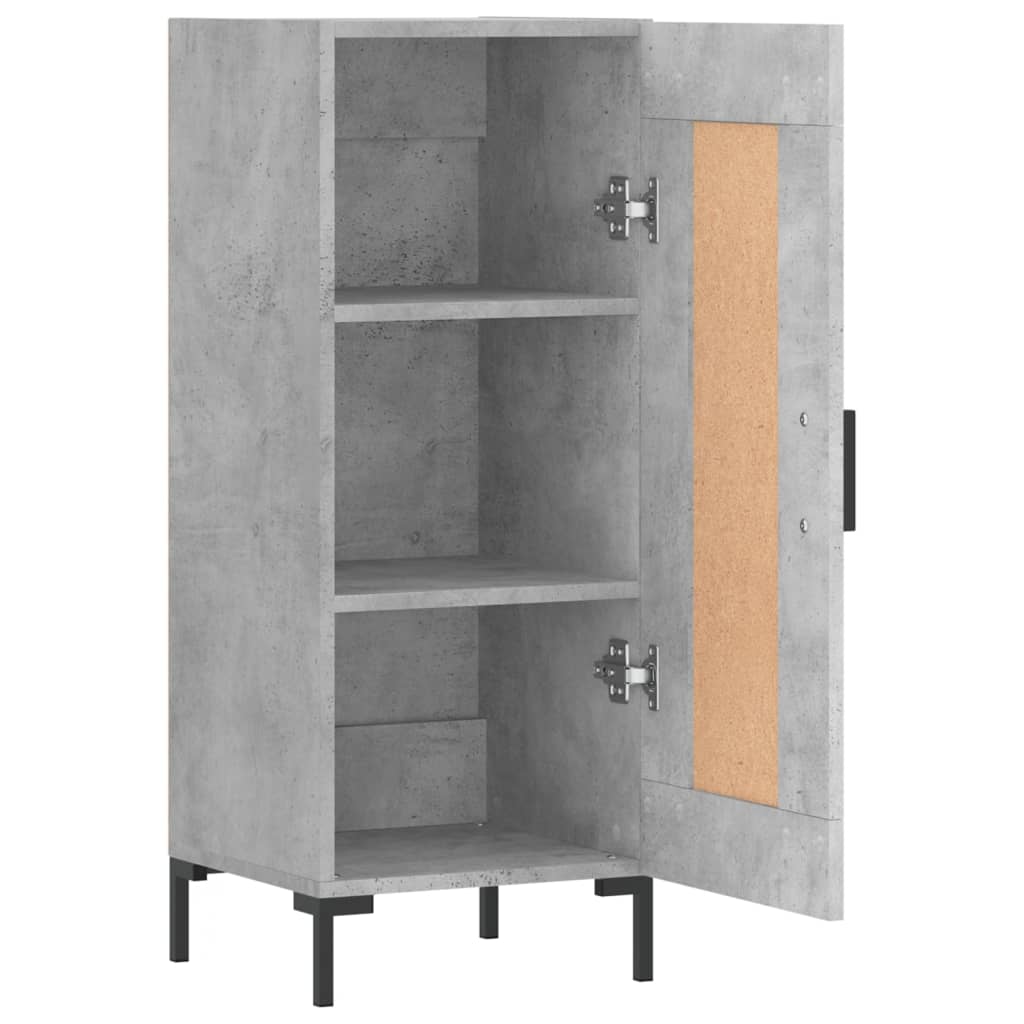 vidaXL Szafka, szarość betonu, 34,5x34x90 cm, materiał drewnopochodny