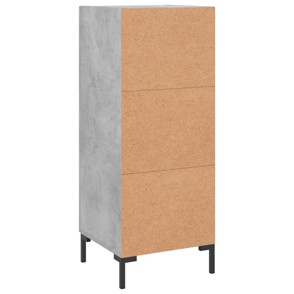 vidaXL Szafka, szarość betonu, 34,5x34x90 cm, materiał drewnopochodny