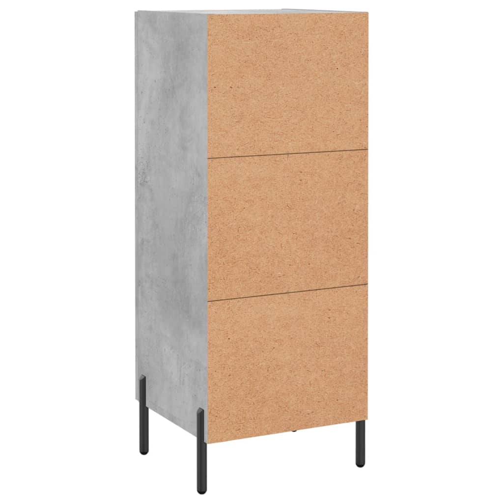 vidaXL Szafka, szarość betonu, 34,5x34x90 cm, materiał drewnopochodny