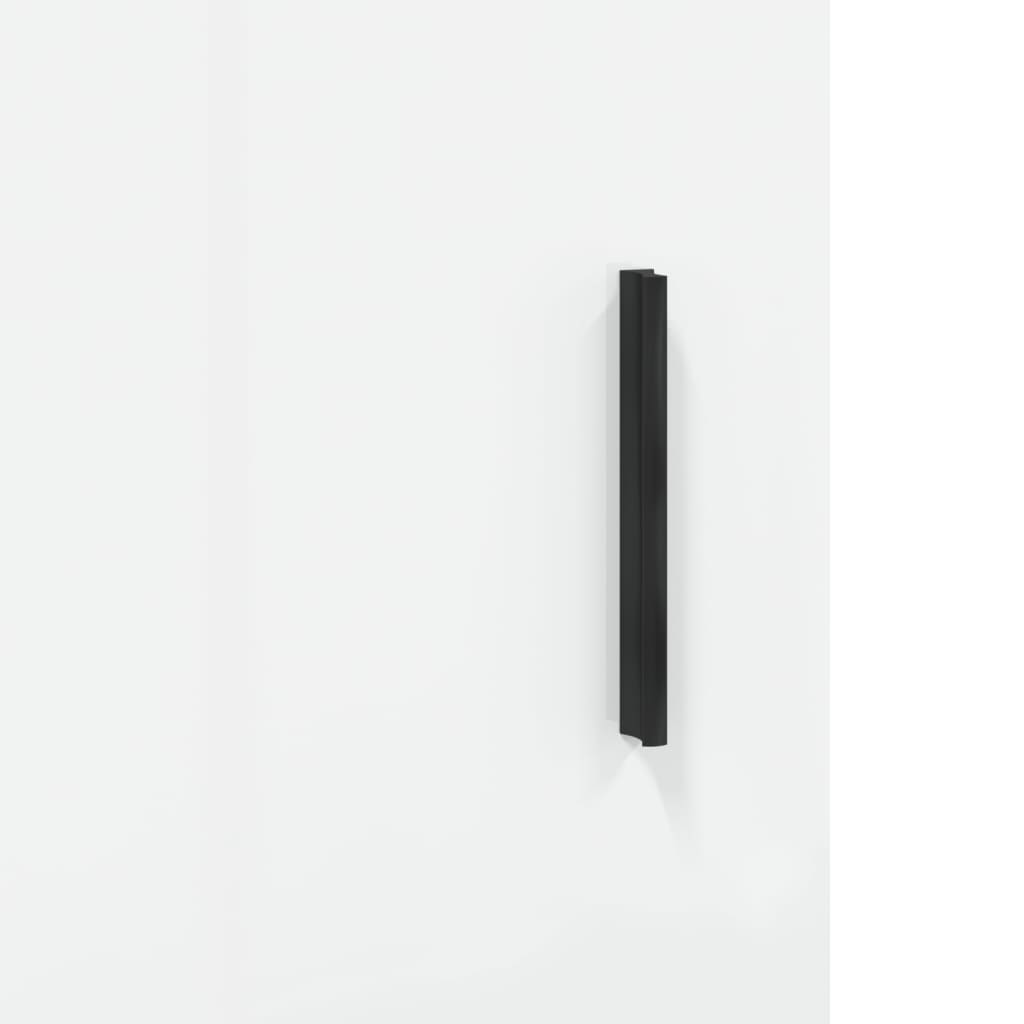 vidaXL Szafka, biała, połysk, 34,5x34x90 cm, materiał drewnopochodny