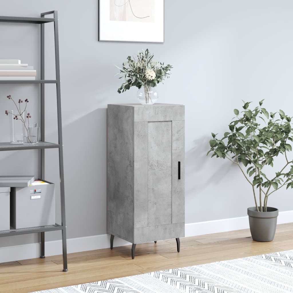 vidaXL Szafka, szarość betonu, 34,5x34x90 cm, materiał drewnopochodny