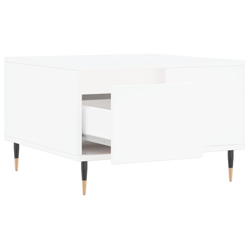 vidaXL Stolik kawowy, biały, 55x55x36,5 cm, materiał drewnopochodny