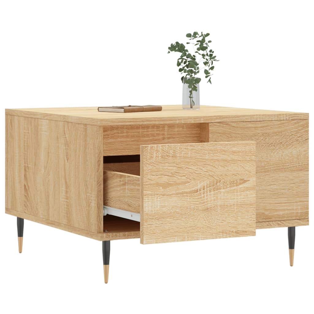 vidaXL Stolik kawowy, dąb sonoma 55x55x36,5 cm materiał drewnopochodny