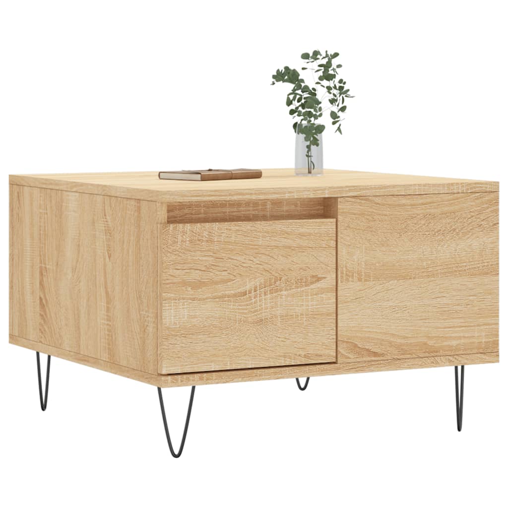 vidaXL Stolik kawowy, dąb sonoma 55x55x36,5 cm materiał drewnopochodny